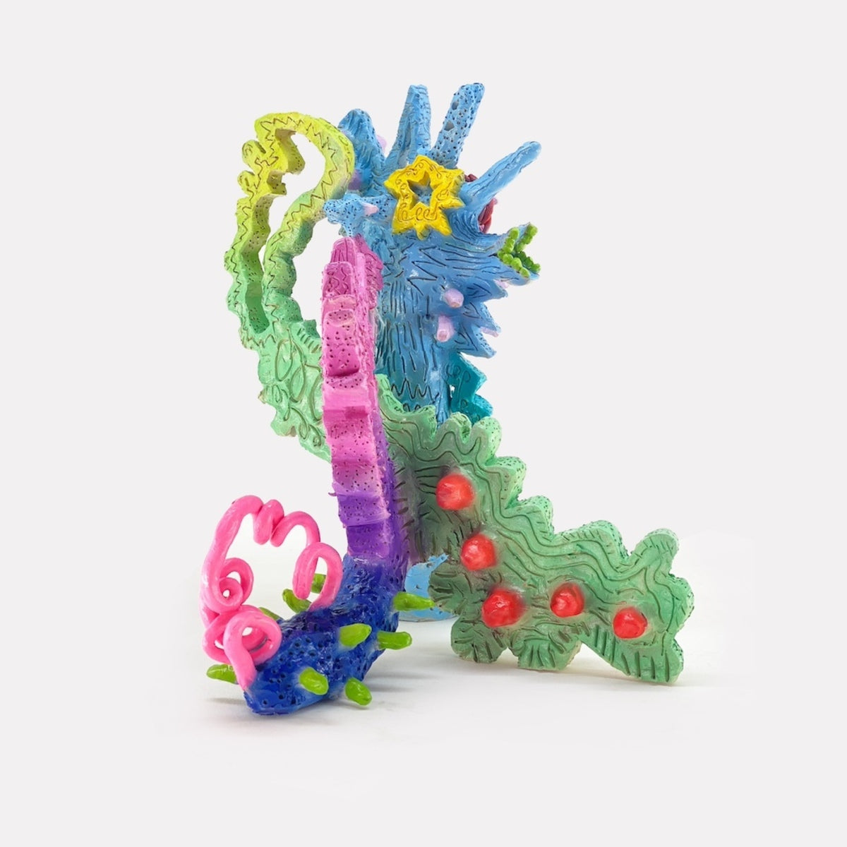 Figure With Unicorn and Light Magenta Earrings