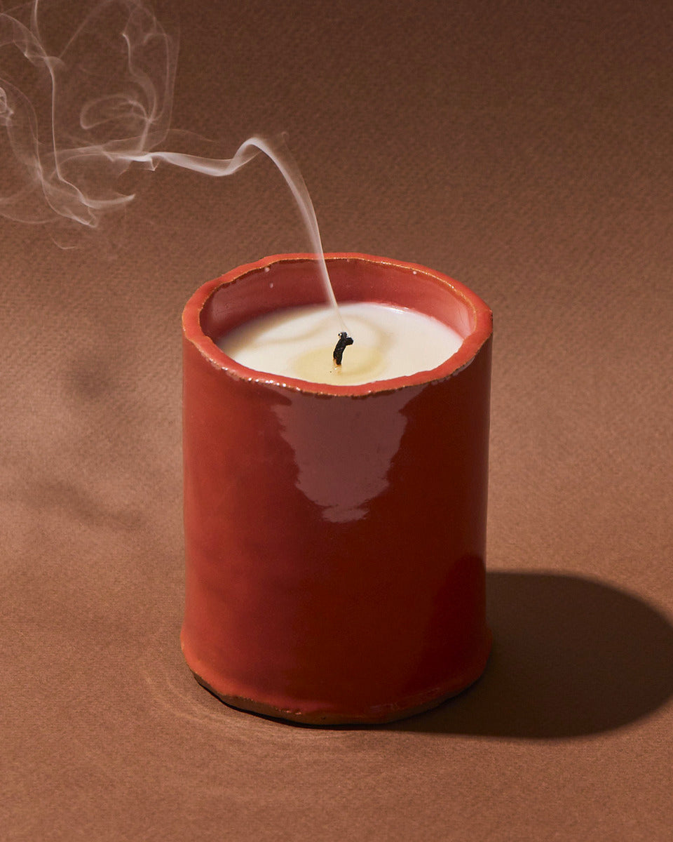 Valerie Vigar x Of Note Candle - earthy red