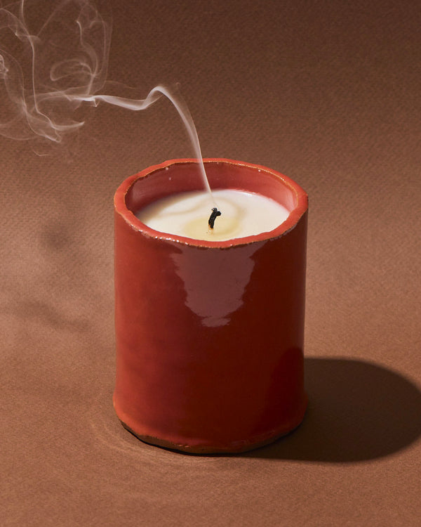 Valerie Vigar x Of Note Candle - earthy red
