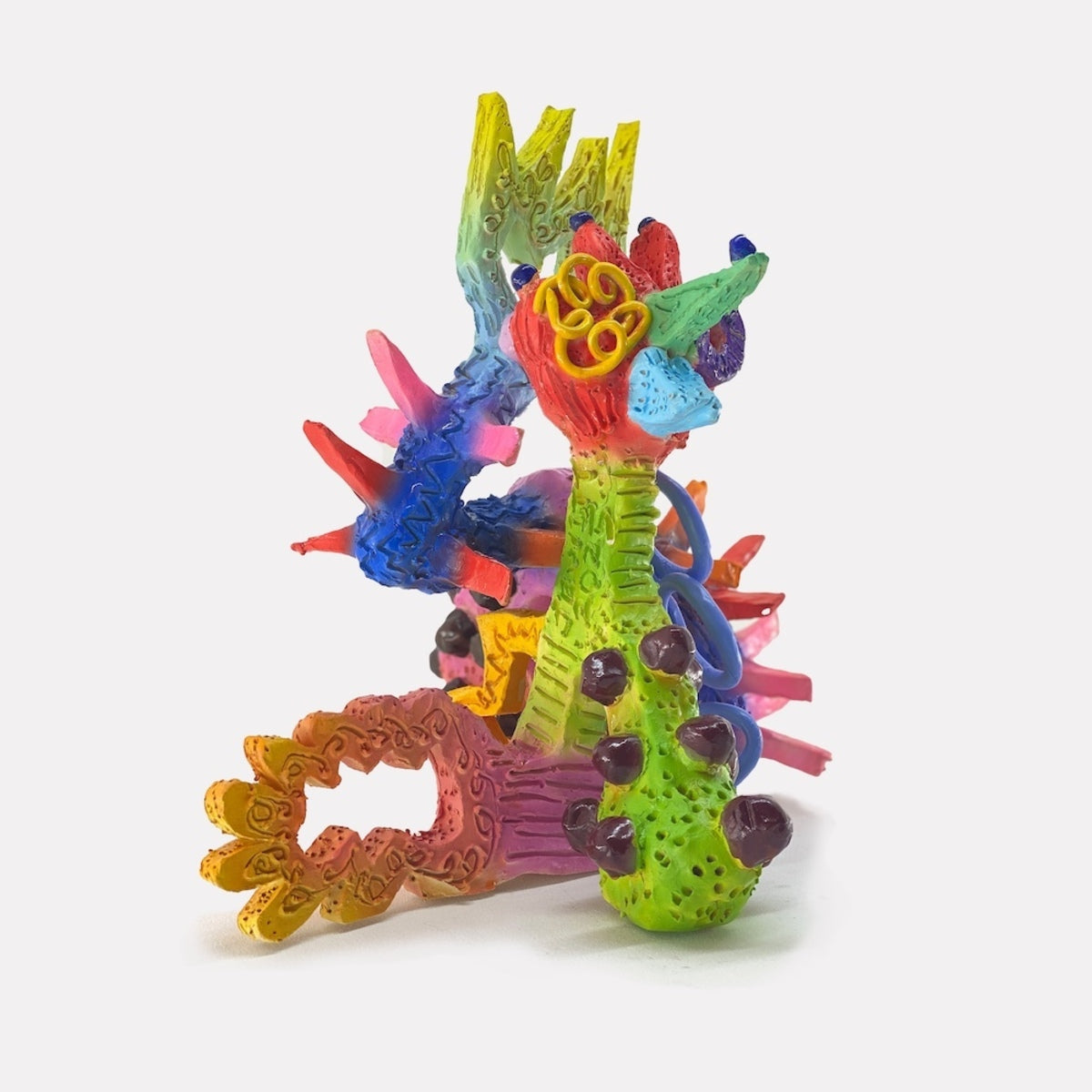 Abstract Figure With Green Hand Behind Head