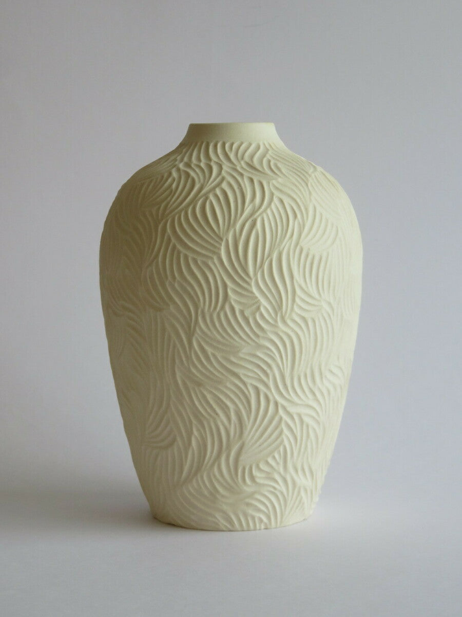 White Stoneware Budvase 7