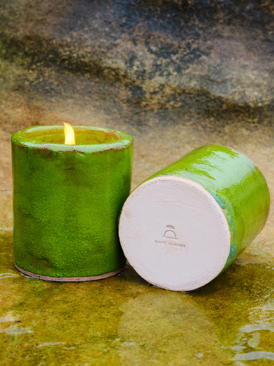 Valerie Vigar x Of Note Candle - moss green