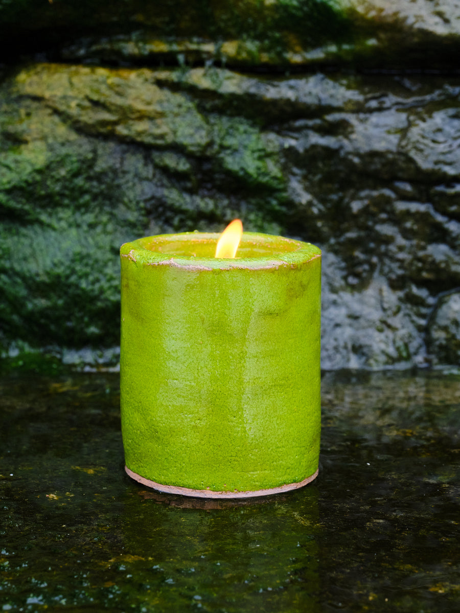 Valerie Vigar x Of Note Candle - moss green
