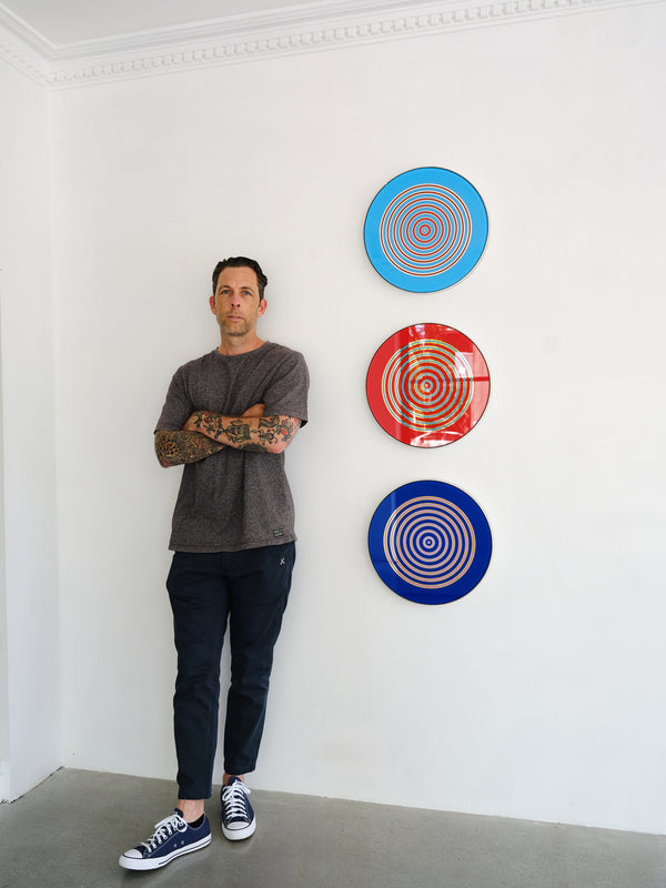 Vermillion / Peacock Blue