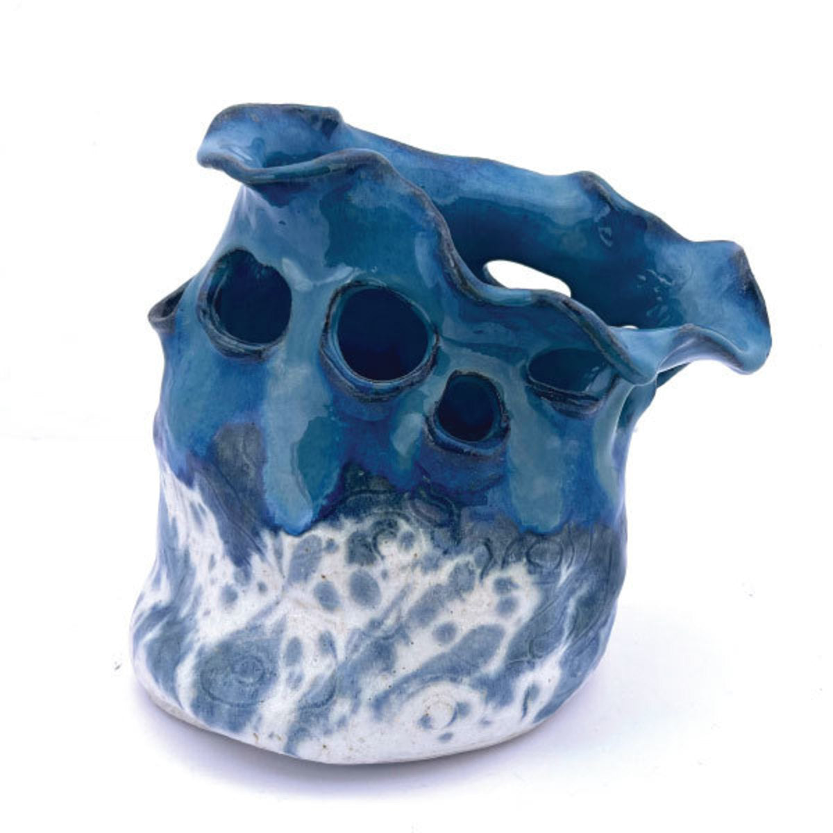 Blue Mollusk Vase